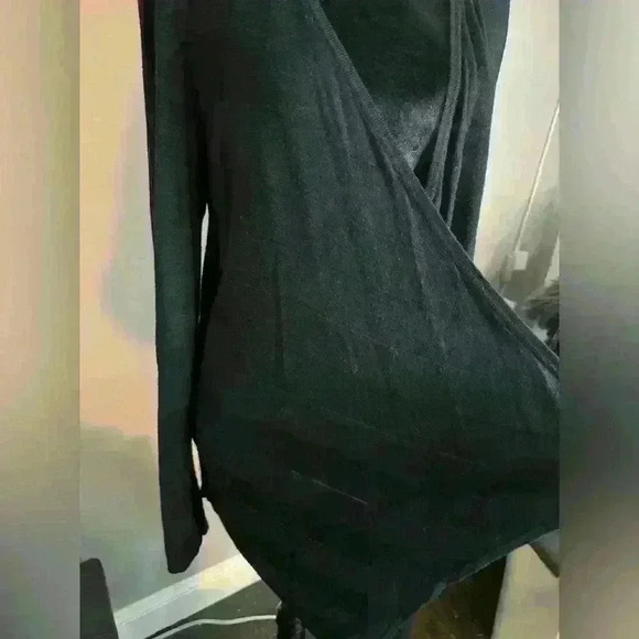 Dana Buchman Black Striped Flowy Cardigan - size medium - Picture 3 of 4